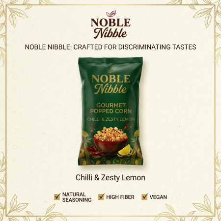 Noble Nibble Gourmet Popped Corn - Chilli & Zesty Lemon (Case of 24 x 30g)